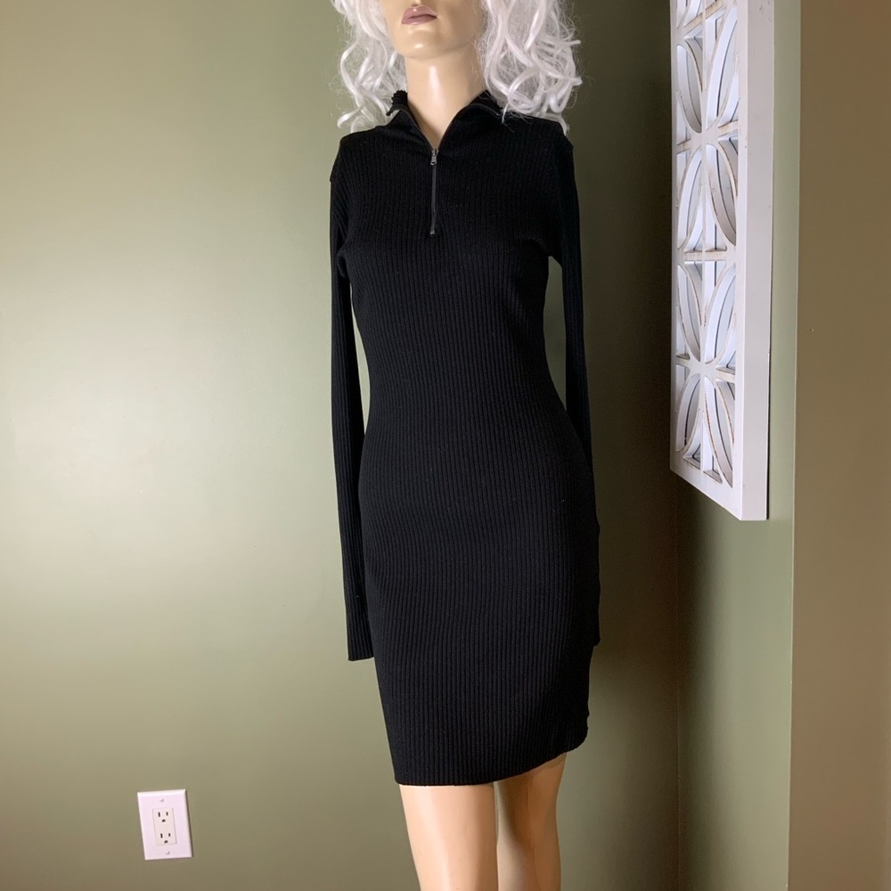 Cotton Citizen Black Long Sleeve Dress